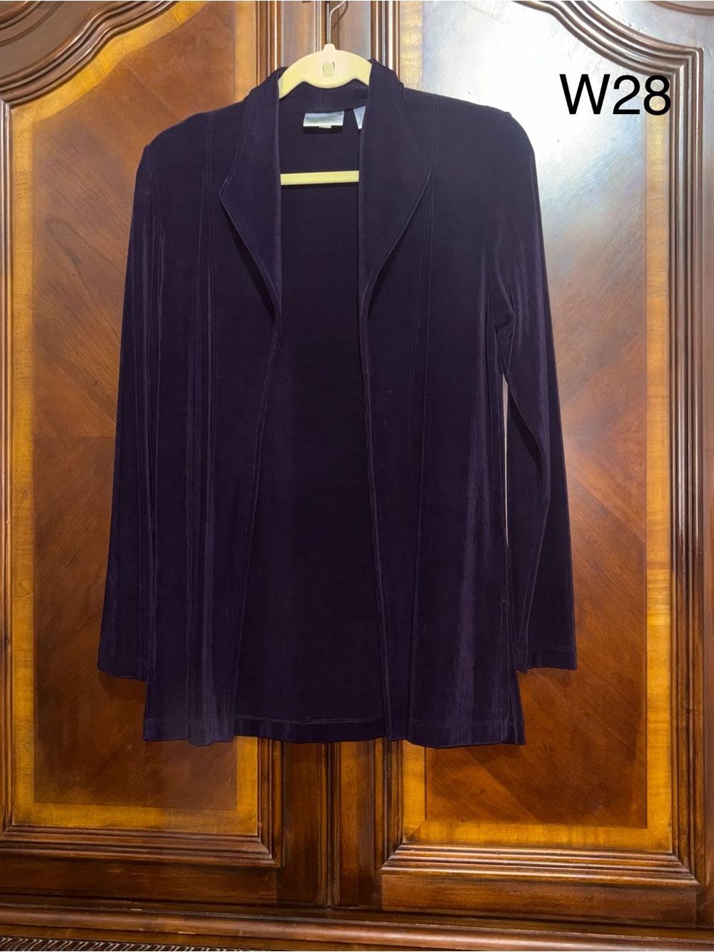 Women's Open Front Jacket - Deep Purple